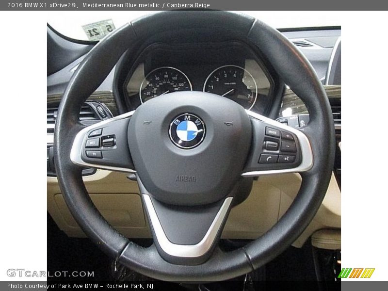 Mediterranean Blue metallic / Canberra Beige 2016 BMW X1 xDrive28i