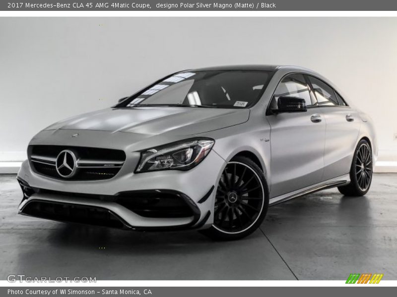 designo Polar Silver Magno (Matte) / Black 2017 Mercedes-Benz CLA 45 AMG 4Matic Coupe