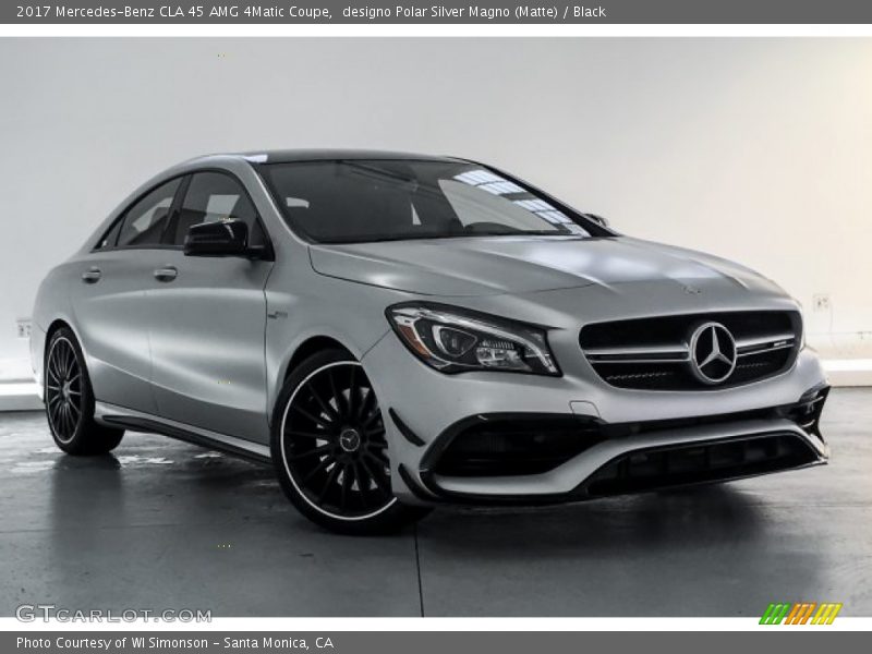 designo Polar Silver Magno (Matte) / Black 2017 Mercedes-Benz CLA 45 AMG 4Matic Coupe