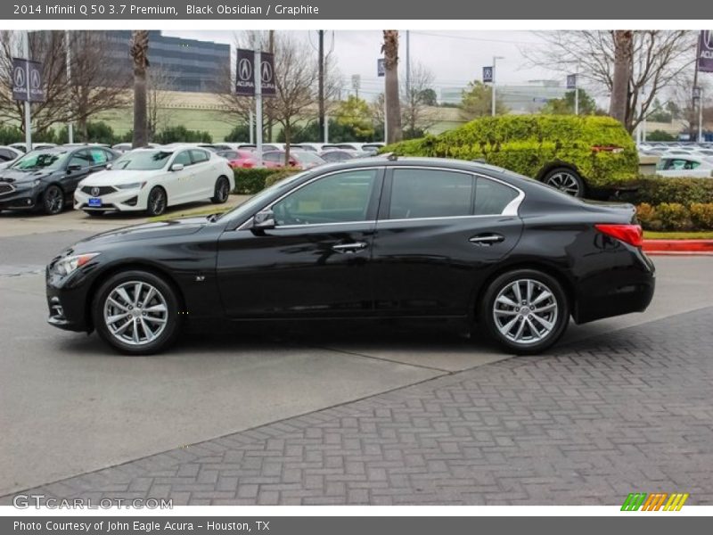 Black Obsidian / Graphite 2014 Infiniti Q 50 3.7 Premium