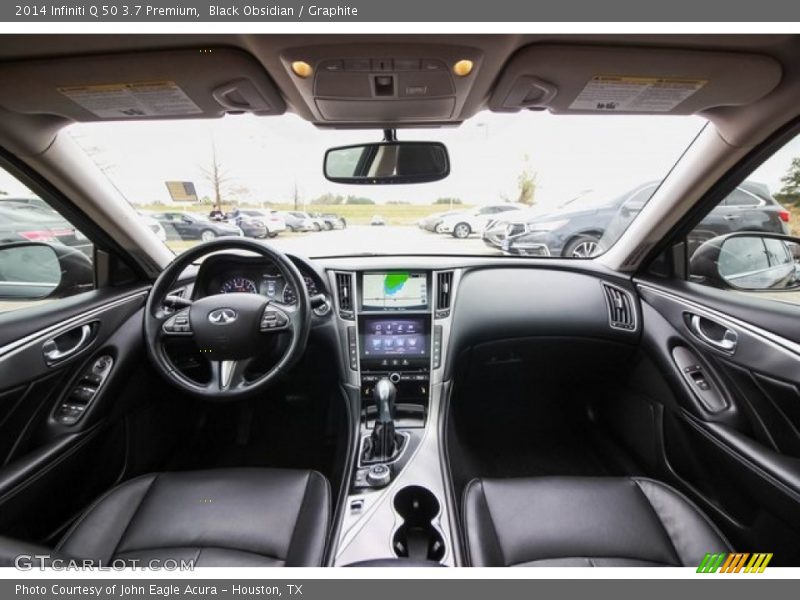 Black Obsidian / Graphite 2014 Infiniti Q 50 3.7 Premium