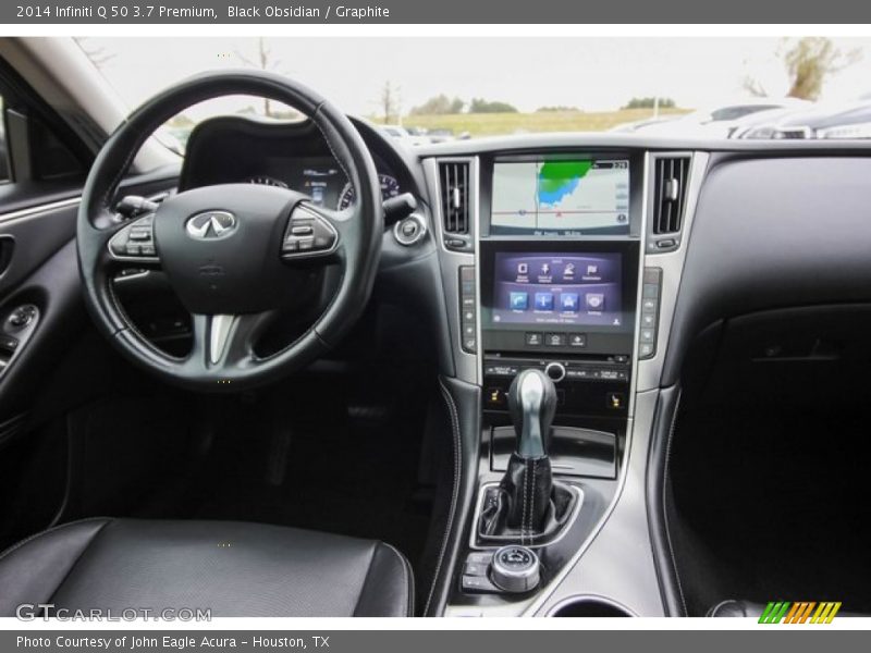 Black Obsidian / Graphite 2014 Infiniti Q 50 3.7 Premium