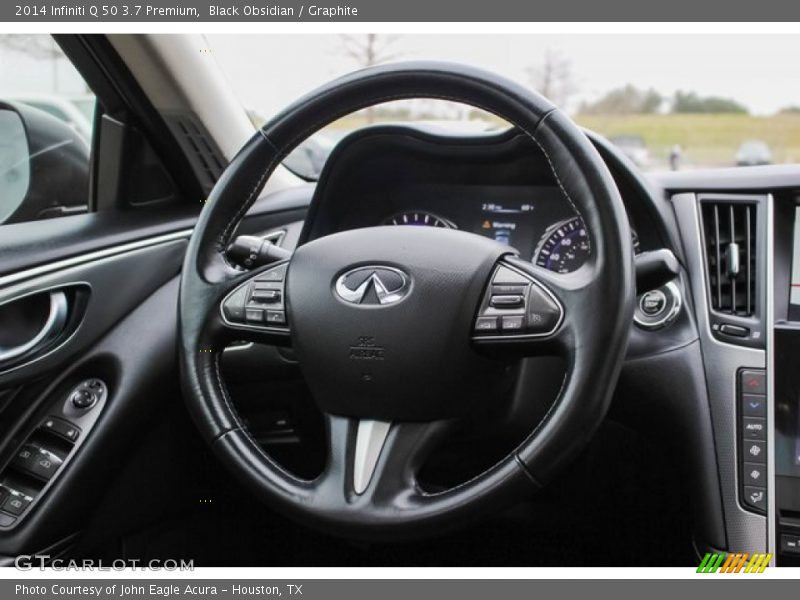 Black Obsidian / Graphite 2014 Infiniti Q 50 3.7 Premium