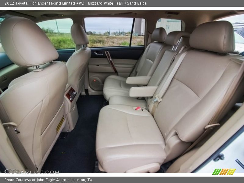 Blizzard White Pearl / Sand Beige 2012 Toyota Highlander Hybrid Limited 4WD