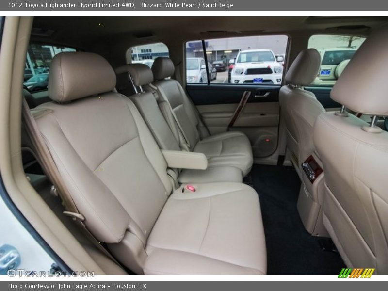 Blizzard White Pearl / Sand Beige 2012 Toyota Highlander Hybrid Limited 4WD