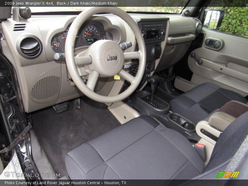Black / Dark Khaki/Medium Khaki 2009 Jeep Wrangler X 4x4