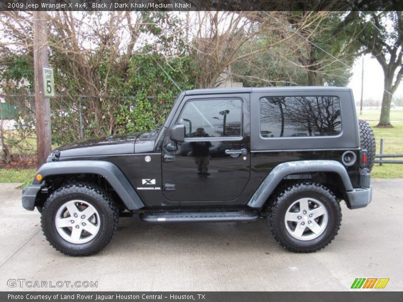 Black / Dark Khaki/Medium Khaki 2009 Jeep Wrangler X 4x4