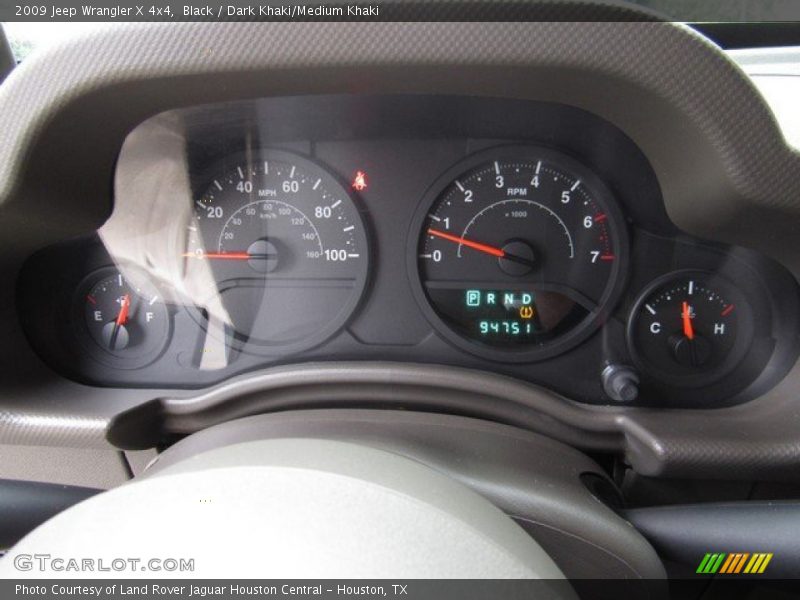 Black / Dark Khaki/Medium Khaki 2009 Jeep Wrangler X 4x4