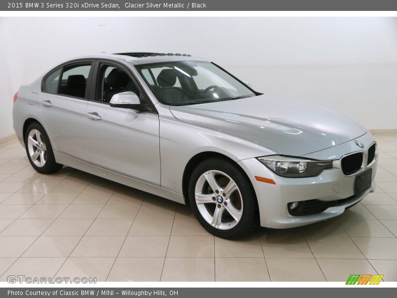 Glacier Silver Metallic / Black 2015 BMW 3 Series 320i xDrive Sedan