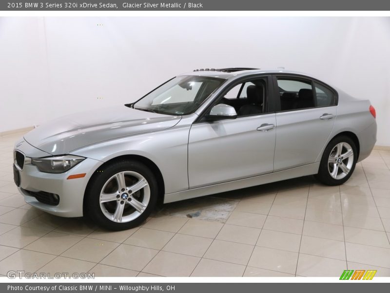 Glacier Silver Metallic / Black 2015 BMW 3 Series 320i xDrive Sedan