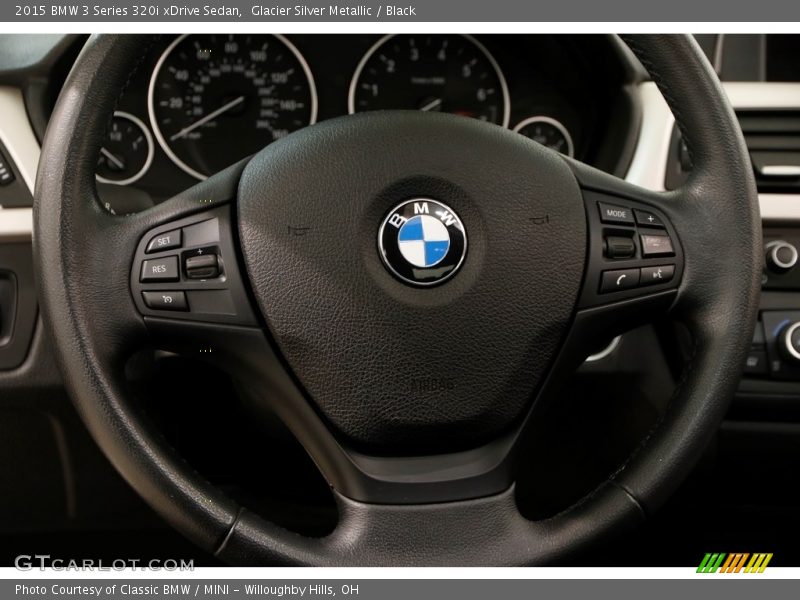 Glacier Silver Metallic / Black 2015 BMW 3 Series 320i xDrive Sedan