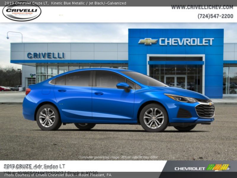 Kinetic Blue Metallic / Jet Black/­Galvanized 2019 Chevrolet Cruze LT