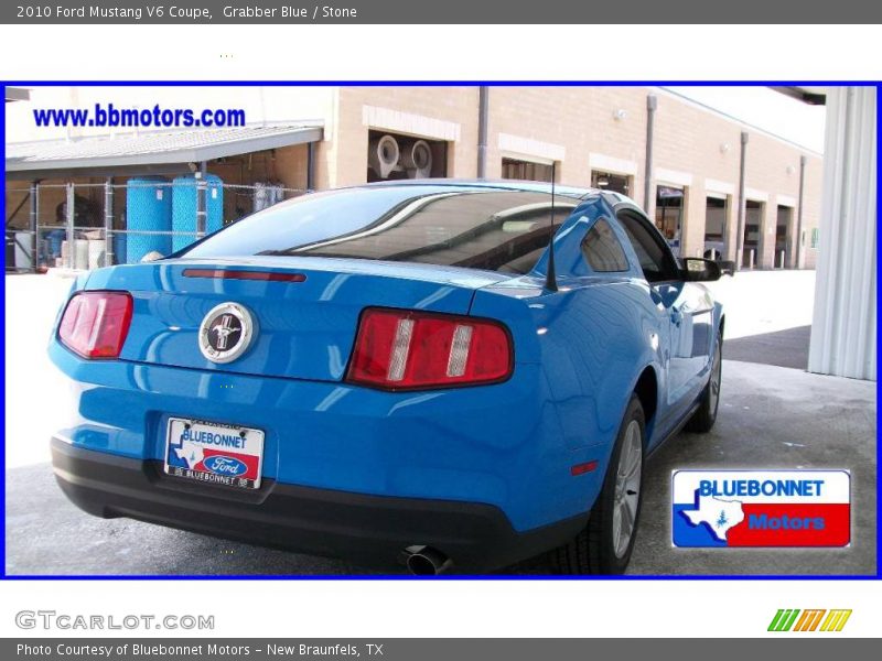 Grabber Blue / Stone 2010 Ford Mustang V6 Coupe