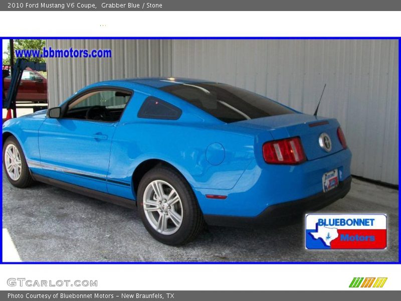 Grabber Blue / Stone 2010 Ford Mustang V6 Coupe