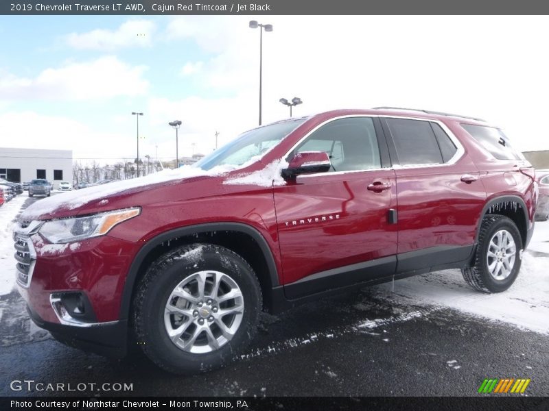 Cajun Red Tintcoat / Jet Black 2019 Chevrolet Traverse LT AWD