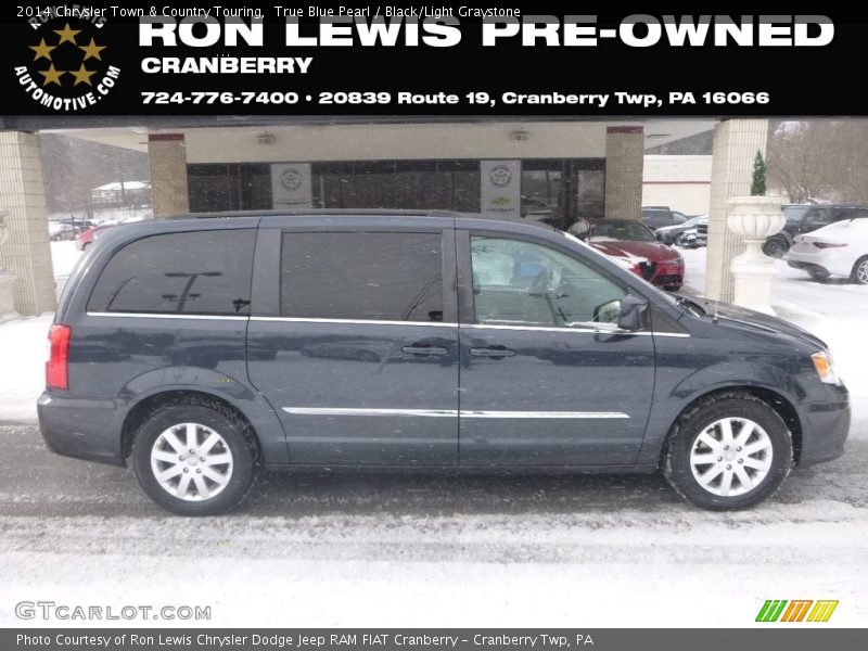 True Blue Pearl / Black/Light Graystone 2014 Chrysler Town & Country Touring