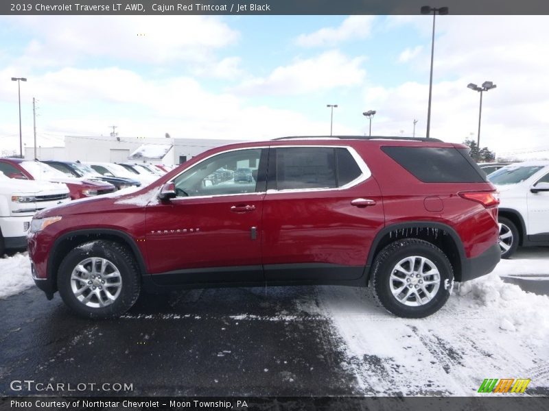 Cajun Red Tintcoat / Jet Black 2019 Chevrolet Traverse LT AWD