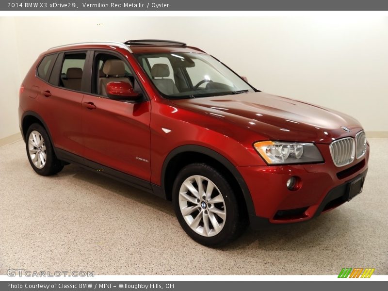 Vermilion Red Metallic / Oyster 2014 BMW X3 xDrive28i