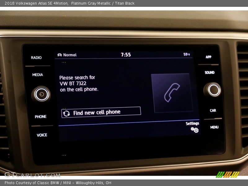 Platinum Gray Metallic / Titan Black 2018 Volkswagen Atlas SE 4Motion