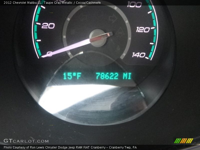 Taupe Gray Metallic / Cocoa/Cashmere 2012 Chevrolet Malibu LS