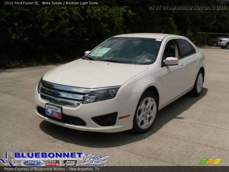 White Suede / Medium Light Stone 2010 Ford Fusion SE