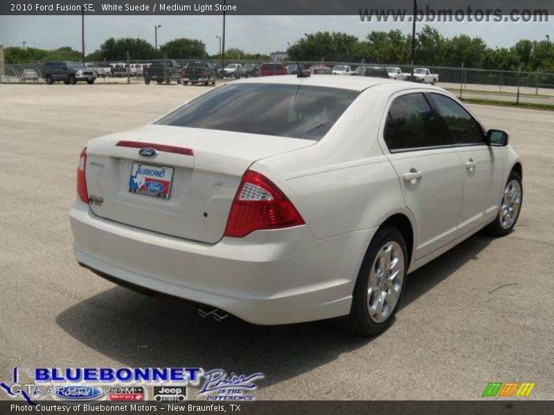 White Suede / Medium Light Stone 2010 Ford Fusion SE