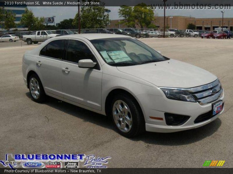 White Suede / Medium Light Stone 2010 Ford Fusion SE