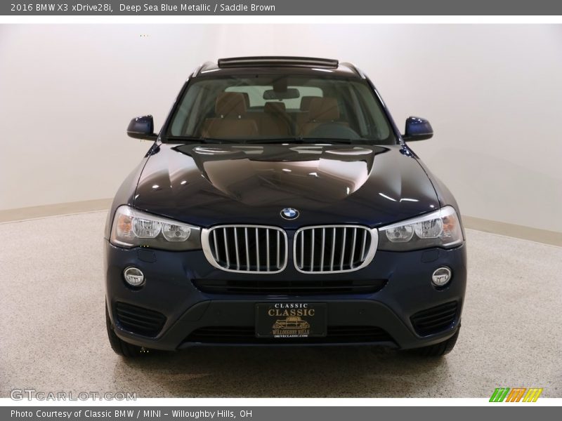 Deep Sea Blue Metallic / Saddle Brown 2016 BMW X3 xDrive28i