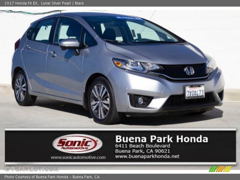 Lunar Silver Pearl / Black 2017 Honda Fit EX