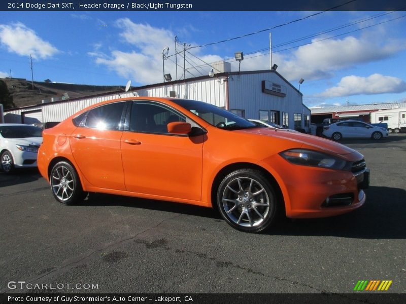 Header Orange / Black/Light Tungsten 2014 Dodge Dart SXT