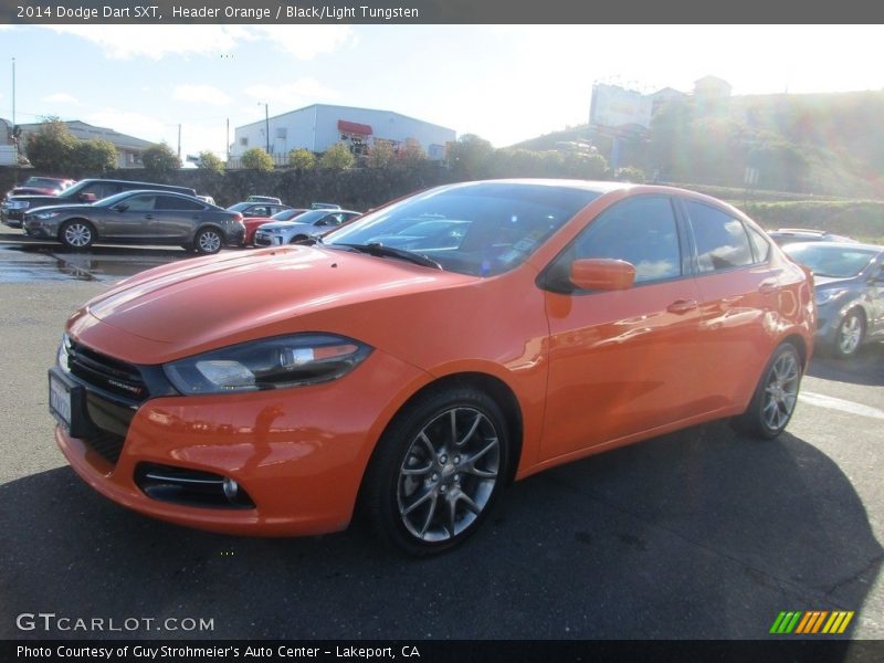 Header Orange / Black/Light Tungsten 2014 Dodge Dart SXT