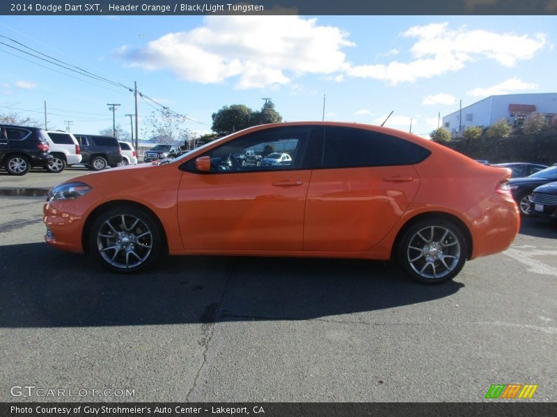 Header Orange / Black/Light Tungsten 2014 Dodge Dart SXT
