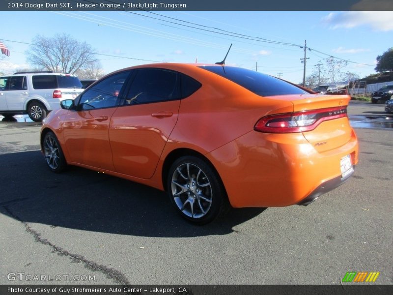 Header Orange / Black/Light Tungsten 2014 Dodge Dart SXT