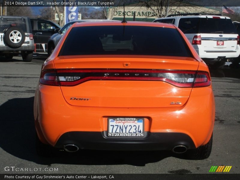 Header Orange / Black/Light Tungsten 2014 Dodge Dart SXT