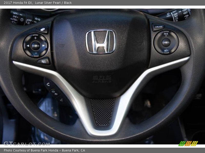 Lunar Silver Pearl / Black 2017 Honda Fit EX
