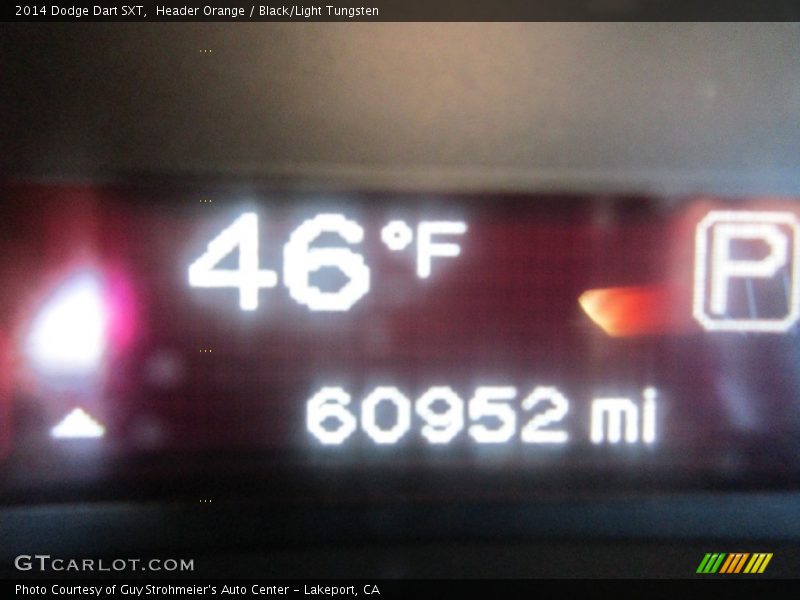 Header Orange / Black/Light Tungsten 2014 Dodge Dart SXT