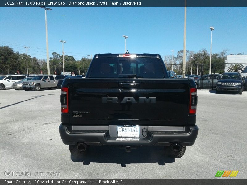 Diamond Black Crystal Pearl / Black/Red 2019 Ram 1500 Rebel Crew Cab