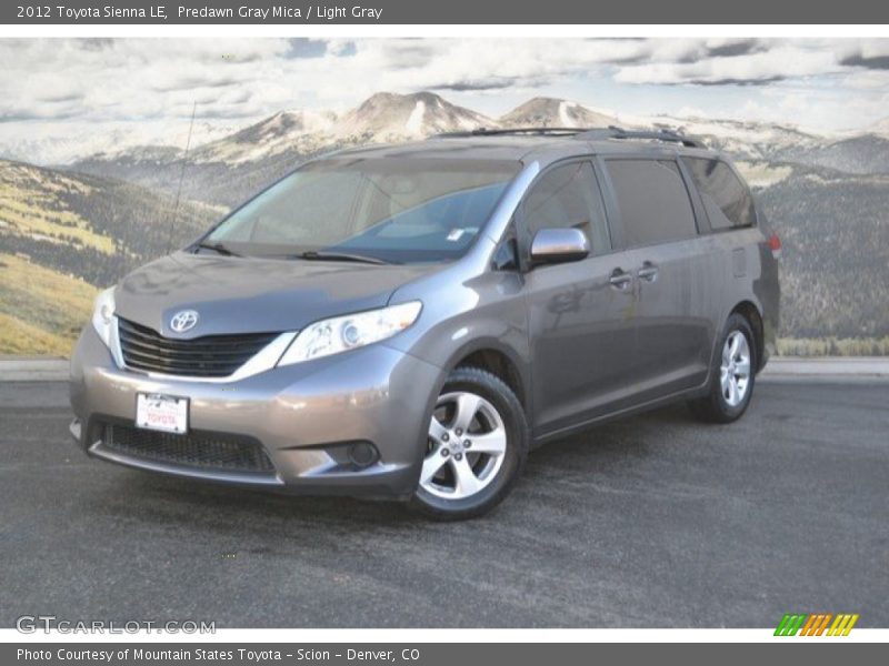 Predawn Gray Mica / Light Gray 2012 Toyota Sienna LE