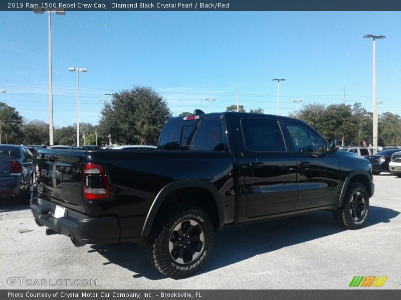 Diamond Black Crystal Pearl / Black/Red 2019 Ram 1500 Rebel Crew Cab