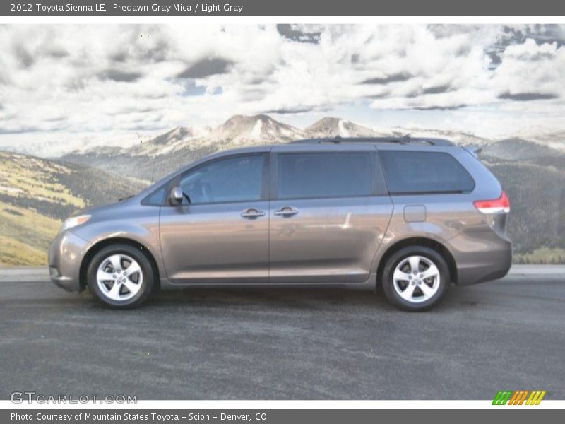 Predawn Gray Mica / Light Gray 2012 Toyota Sienna LE
