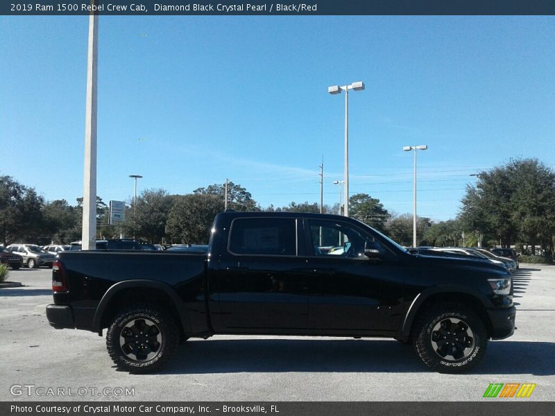 Diamond Black Crystal Pearl / Black/Red 2019 Ram 1500 Rebel Crew Cab