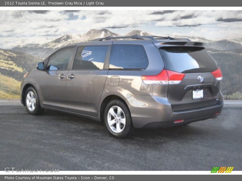Predawn Gray Mica / Light Gray 2012 Toyota Sienna LE