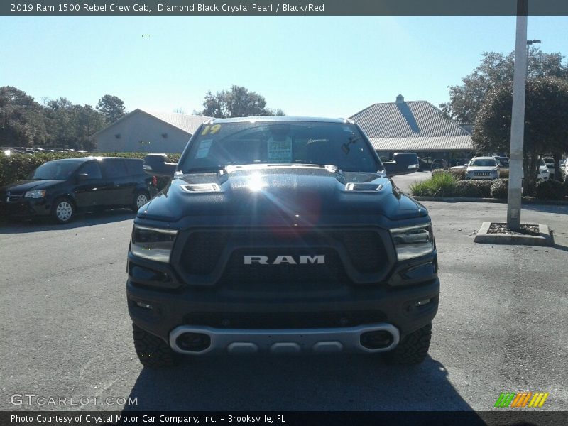 Diamond Black Crystal Pearl / Black/Red 2019 Ram 1500 Rebel Crew Cab