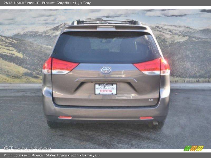 Predawn Gray Mica / Light Gray 2012 Toyota Sienna LE