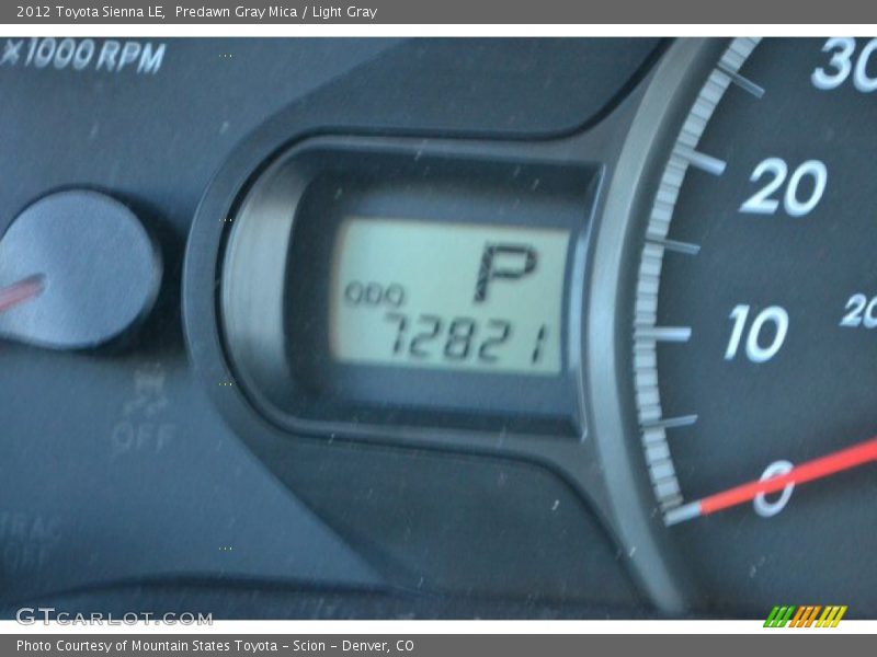 Predawn Gray Mica / Light Gray 2012 Toyota Sienna LE