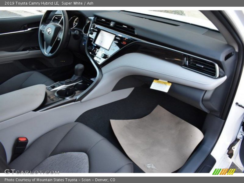 Super White / Ash 2019 Toyota Camry Hybrid LE