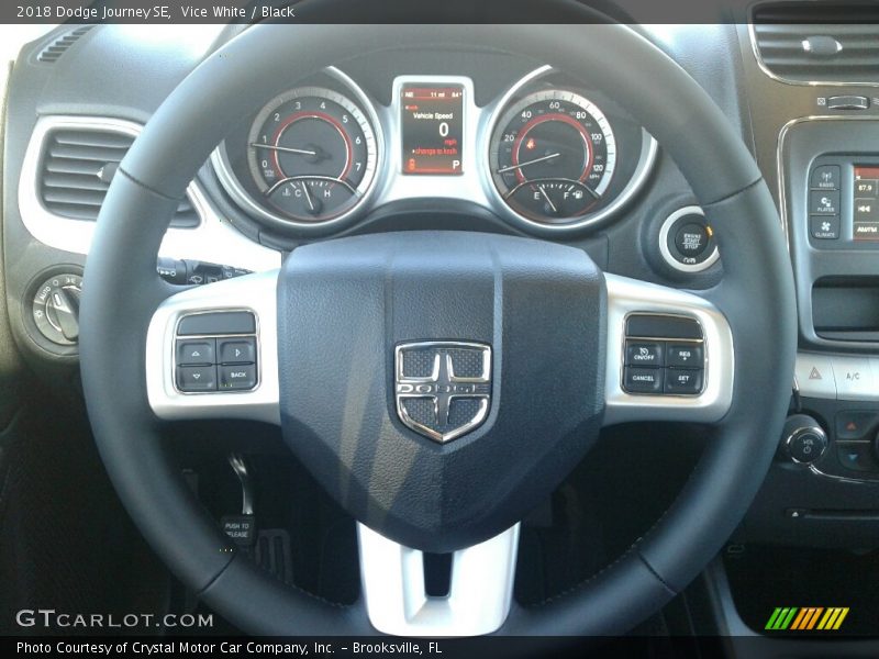 Vice White / Black 2018 Dodge Journey SE