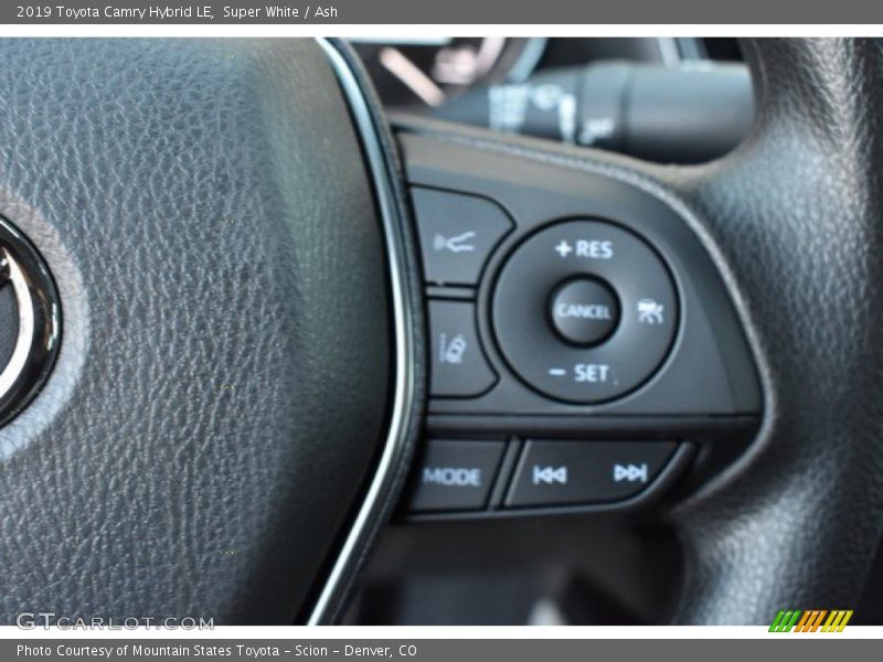 Super White / Ash 2019 Toyota Camry Hybrid LE