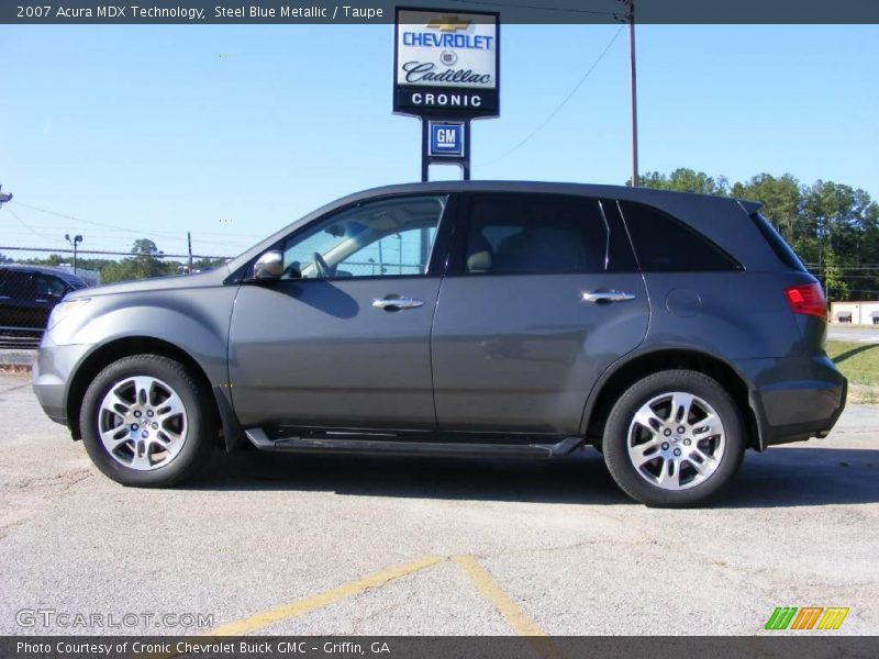 Steel Blue Metallic / Taupe 2007 Acura MDX Technology