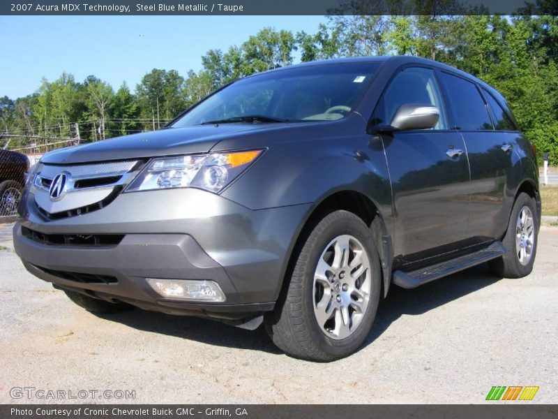 Steel Blue Metallic / Taupe 2007 Acura MDX Technology